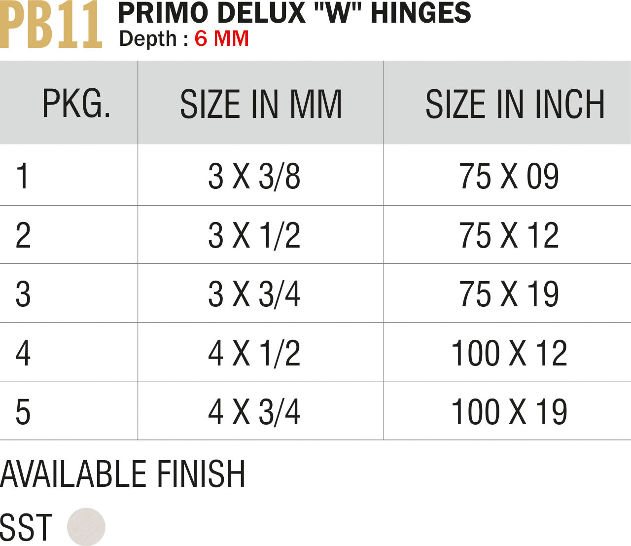 Exclusive Hinges