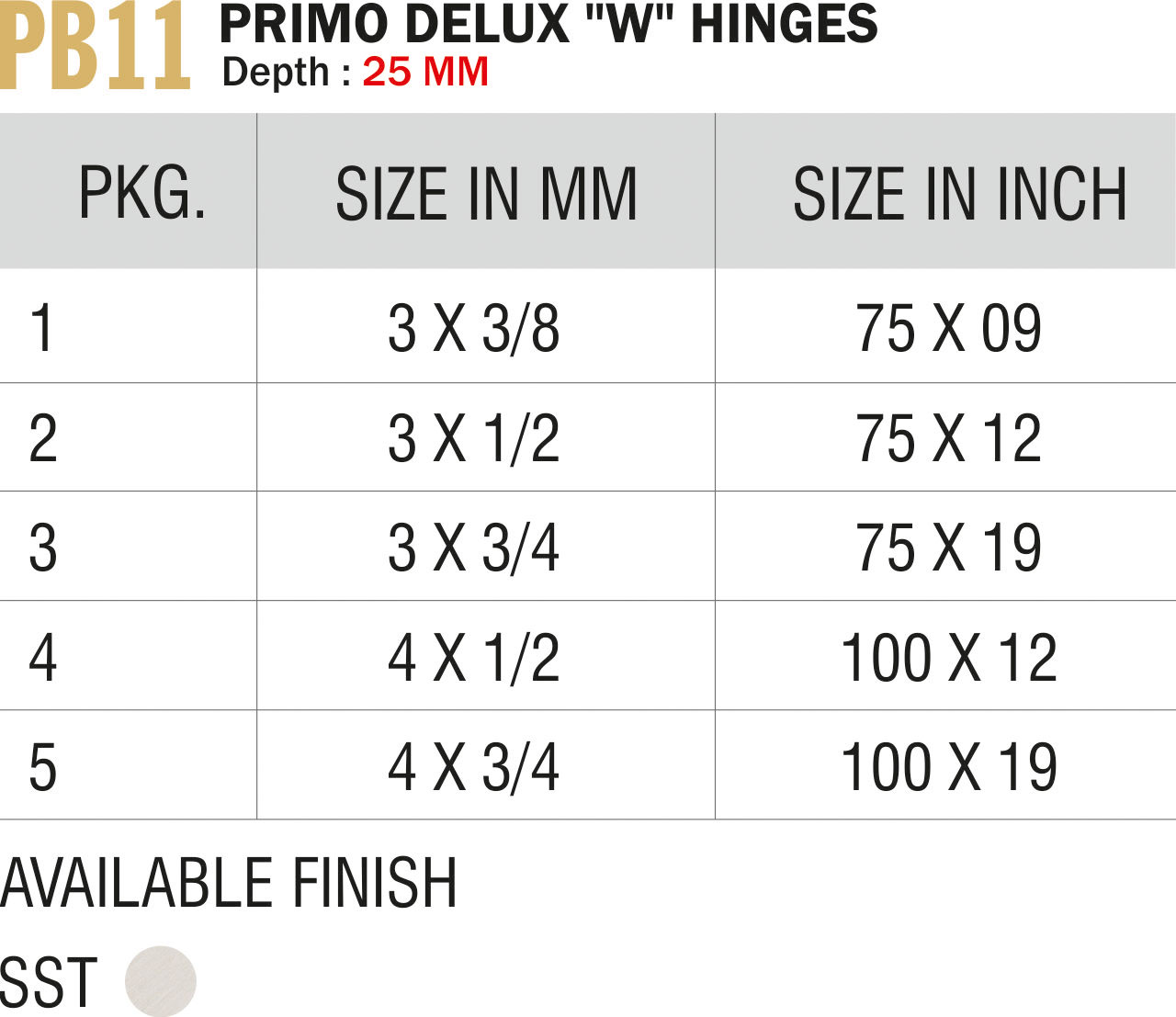 Exclusive Hinges