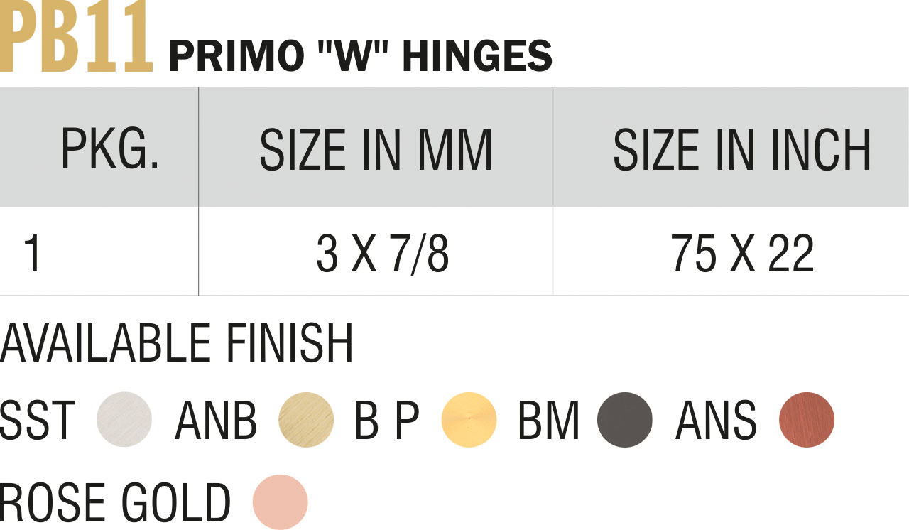 Exclusive Hinges